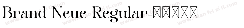 Brand Neue Regular字体转换